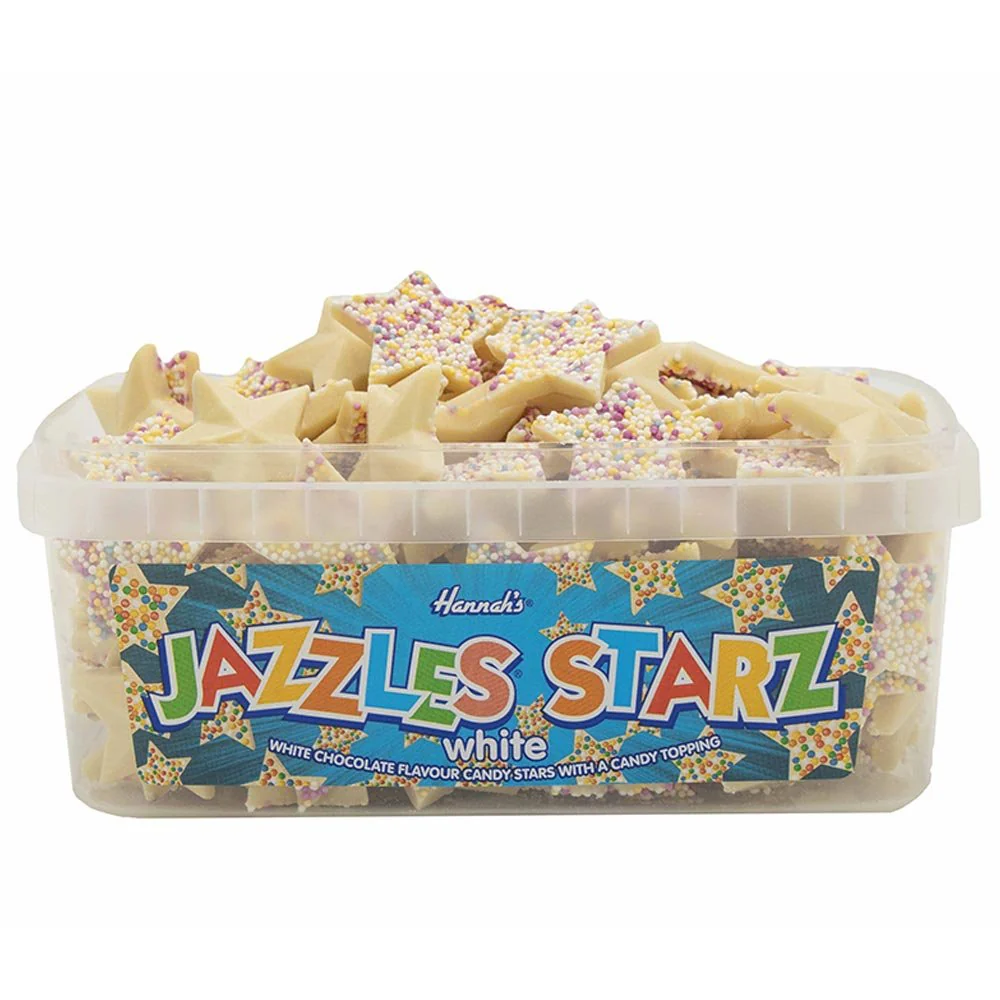 Hannah's White Chocolate Starz Tub 600g