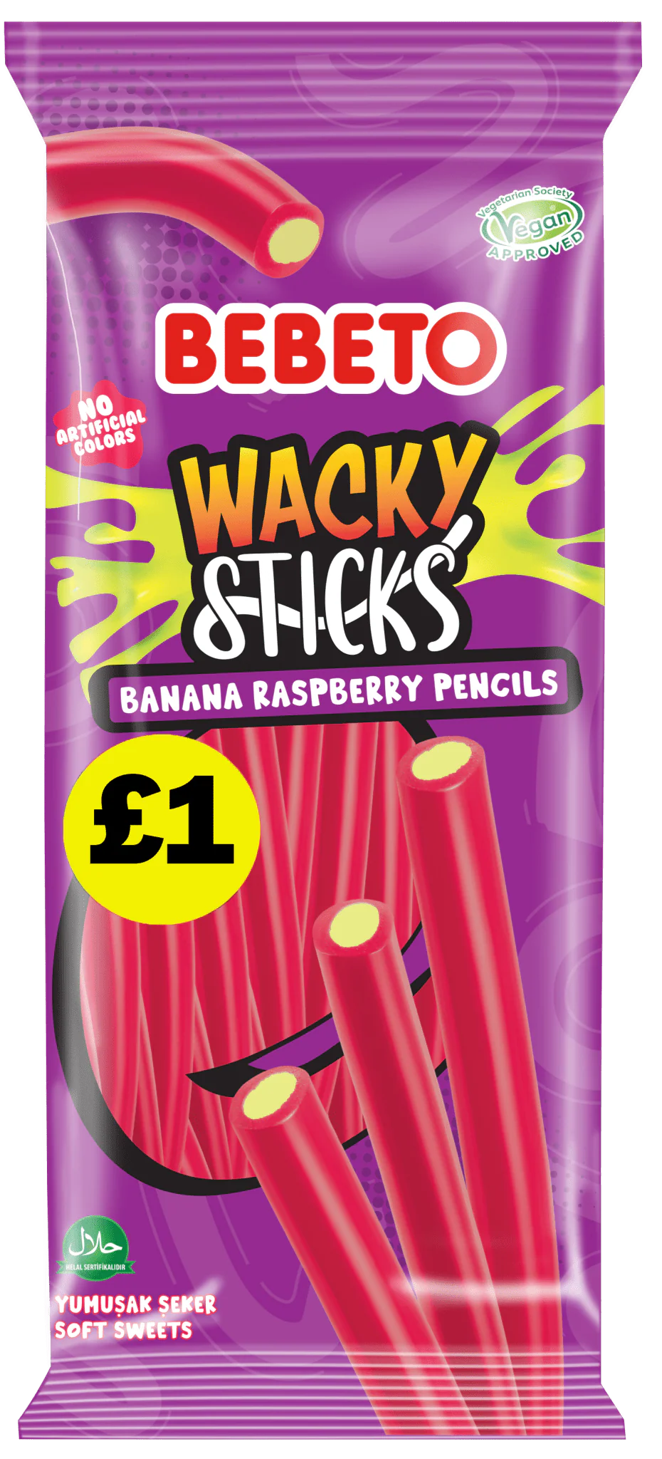 Bebeto Banana Raspberry Pencils Peg Bag 140g PMP £1