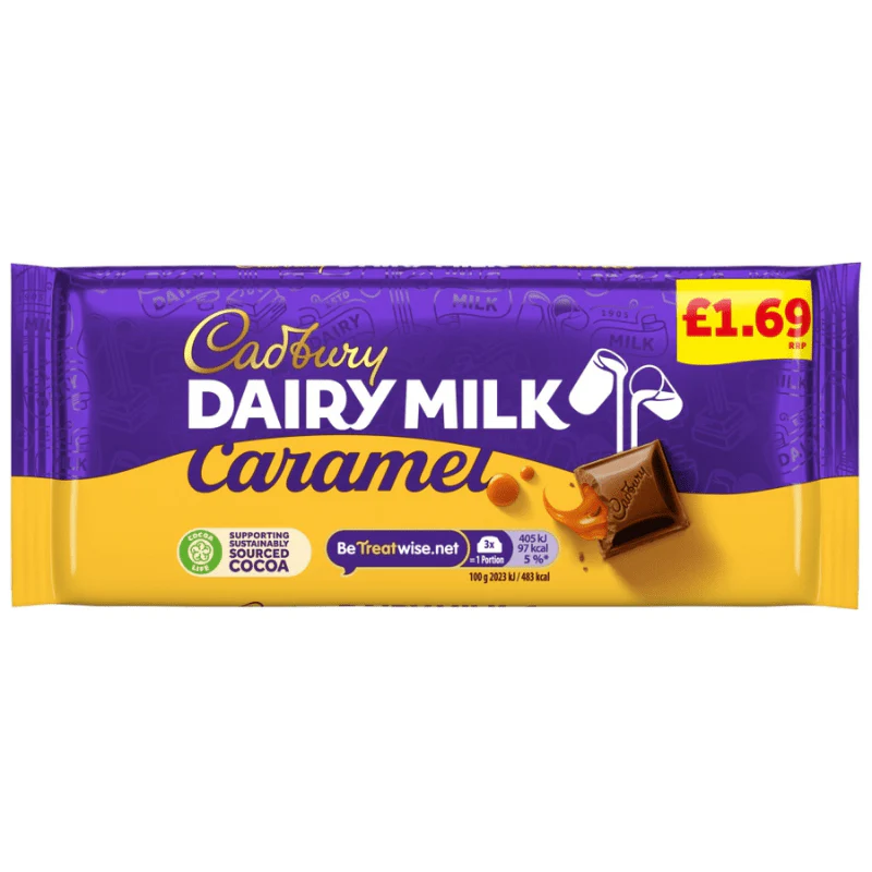 Cadbury Dairy Milk Caramel Chocolate Bar 120g £1.69 PMP