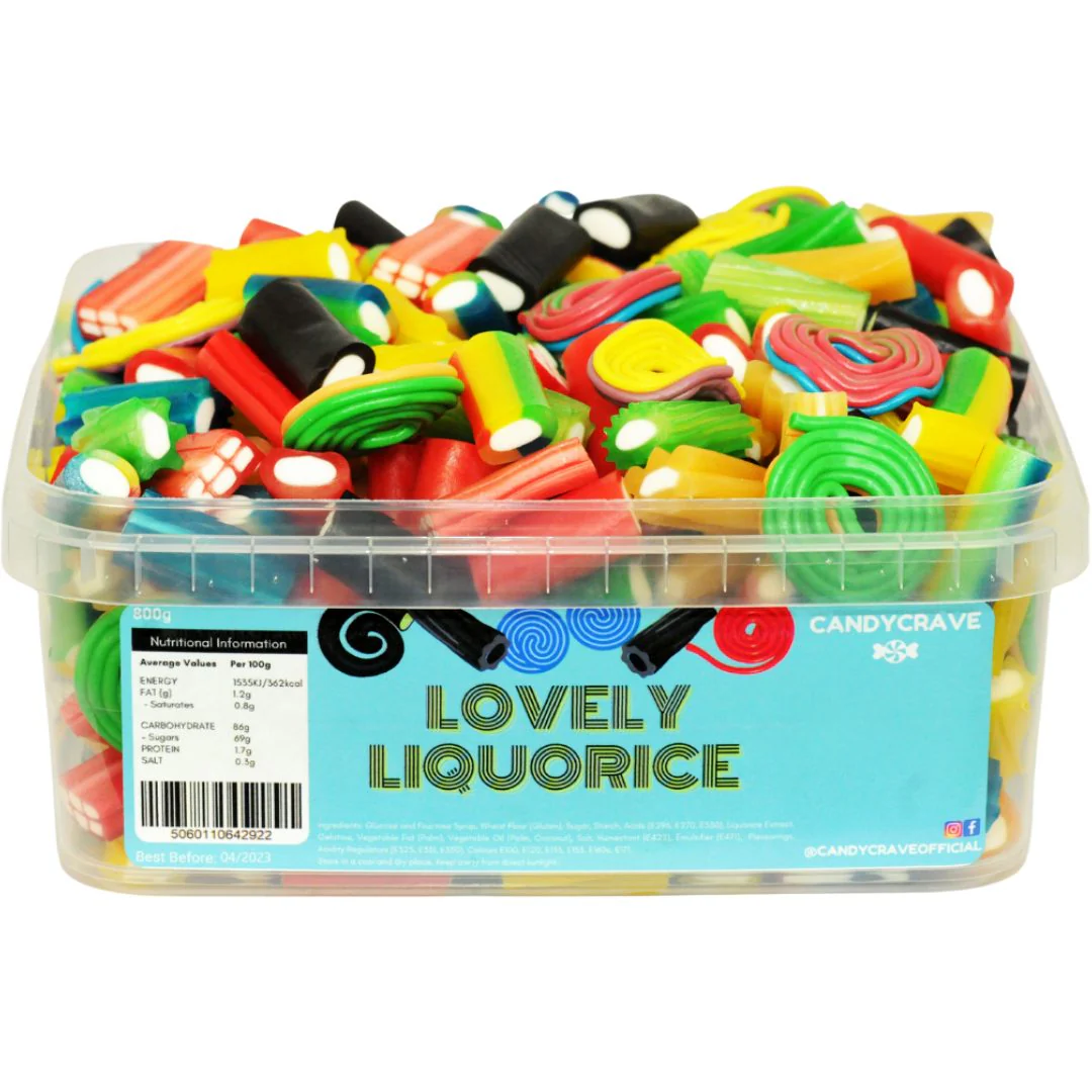 Candycrave Lovely Liqourice Tub 600g