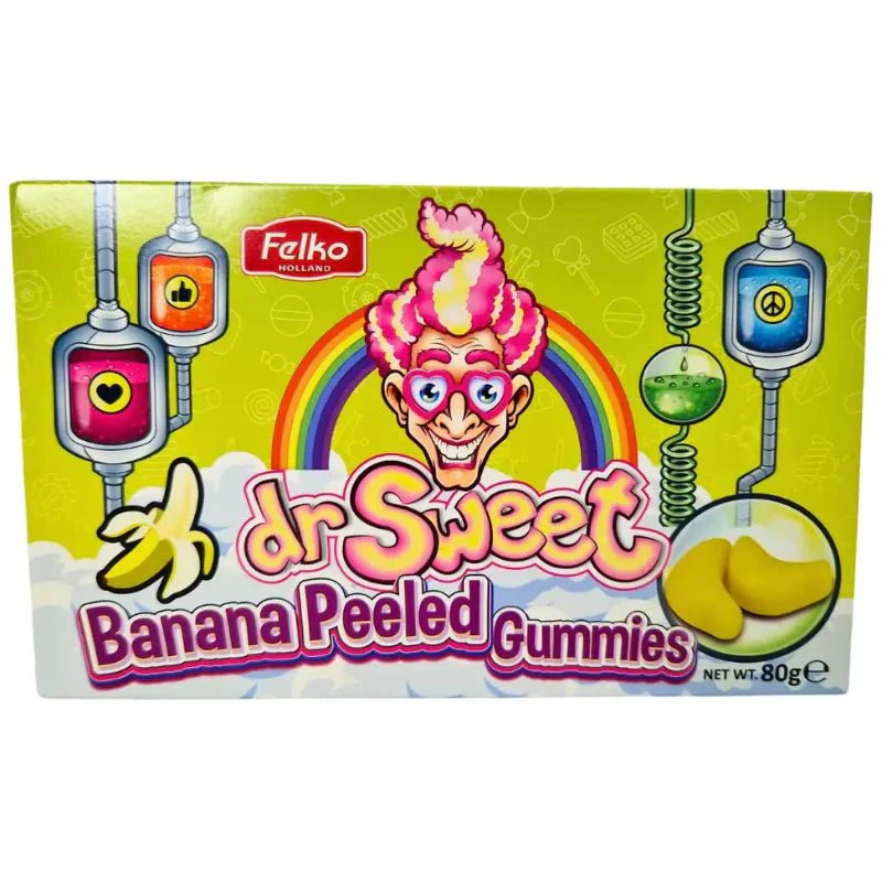 Dr Sweet Peeled Banana Gummies Theatre Box 90g
