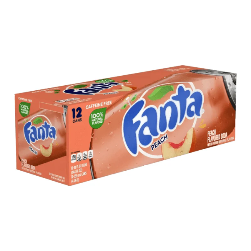 Fanta Peach Fridge Pack 355ml Cans (Case of 12) USA