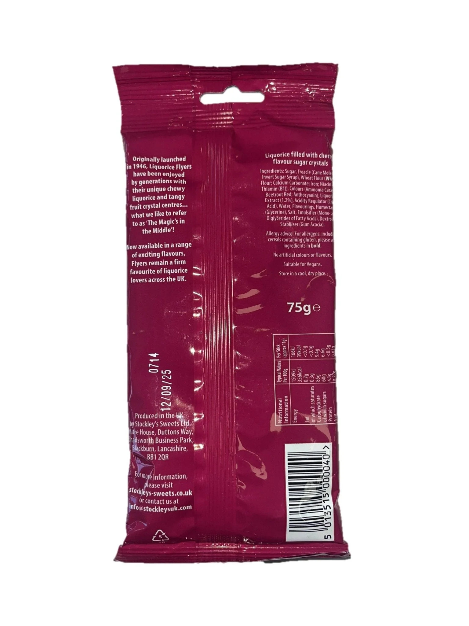 Liquorice Cherry Flyers Peg Bag 75g - Image 3