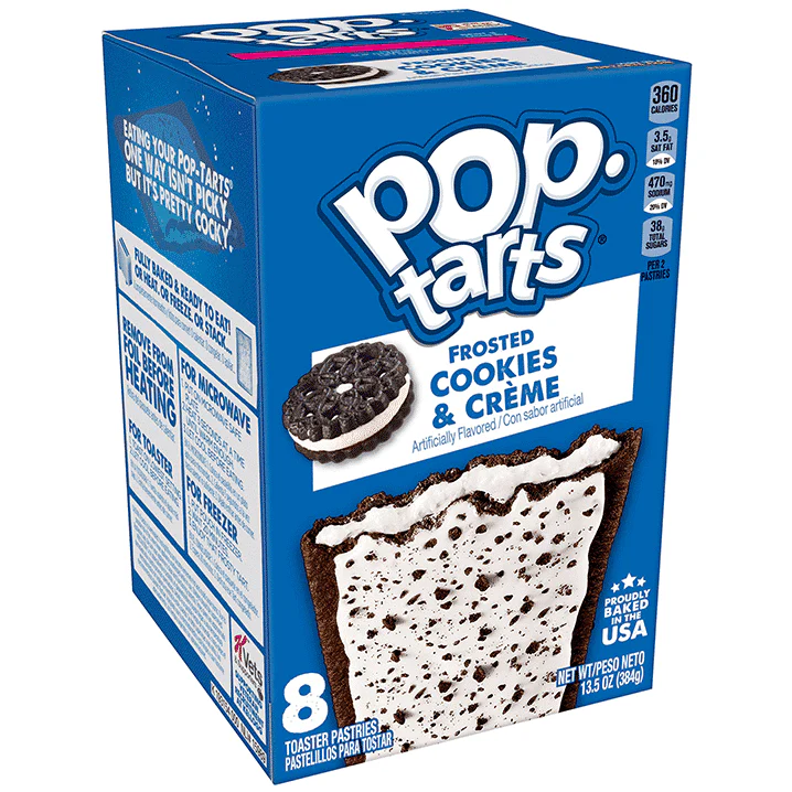 Pop Tarts Grocery Pack Frosted Cookies and Creme (384g)