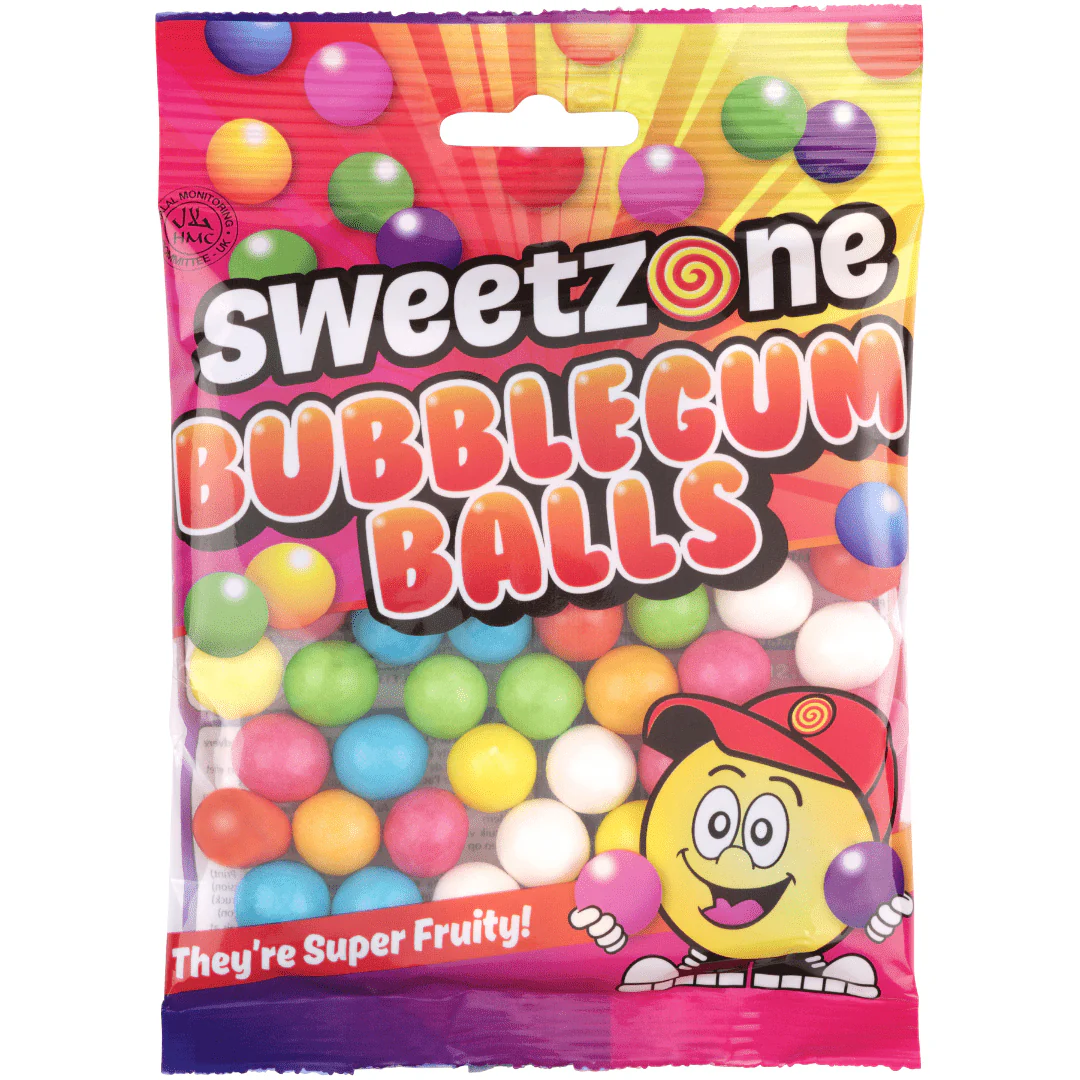 Sweetzone Bubblegum Balls Peg Bag 90g