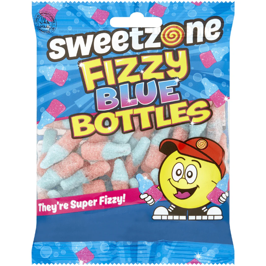 Sweetzone Fizzy Bubblegum Bottles Peg Bag 90g