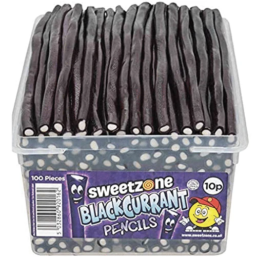 Sweetzone Blackcurrant Pencils Tub (100pcs)
