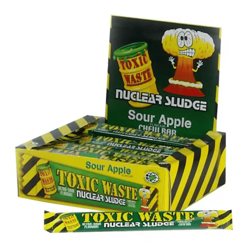 Toxic Waste Nuclear Sludge Sour Apple Chew Bar (Box of 50)